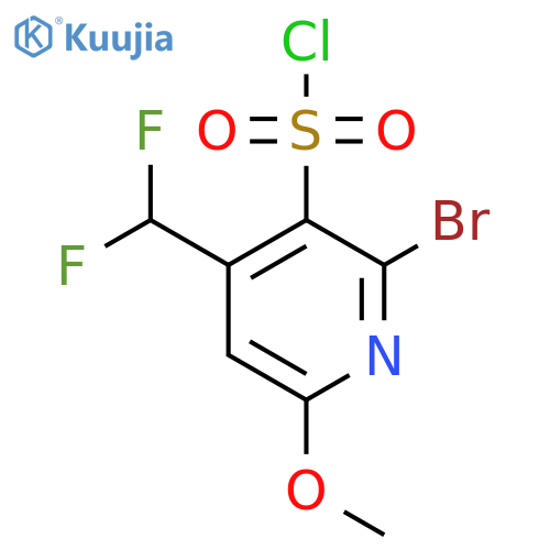 2-Bromo-4-(difluoromethyl)-6-methoxypyridine-3-sulfonyl chloride structure