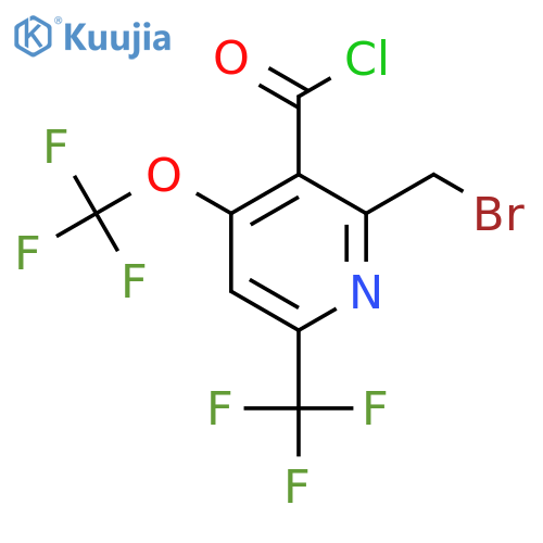 2-(Bromomethyl)-4-(trifluoromethoxy)-6-(trifluoromethyl)pyridine-3-carbonyl chloride structure