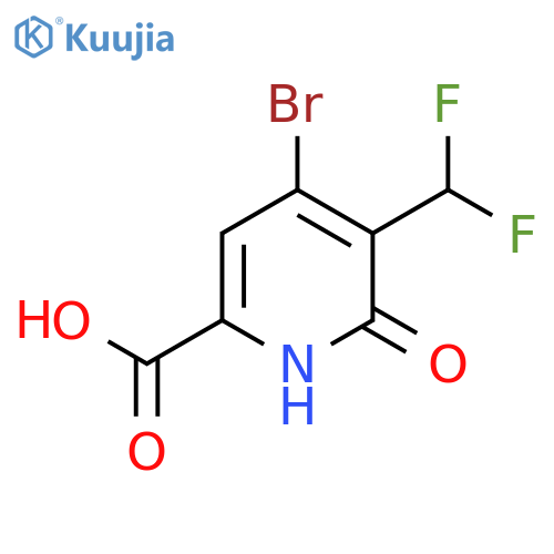 4-Bromo-3-(difluoromethyl)-2-hydroxypyridine-6-carboxylic acid structure