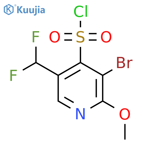 3-Bromo-5-(difluoromethyl)-2-methoxypyridine-4-sulfonyl chloride structure
