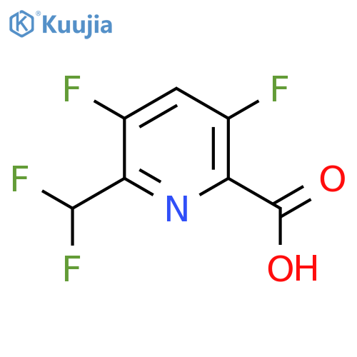 3,5-Difluoro-2-(difluoromethyl)pyridine-6-carboxylic acid structure