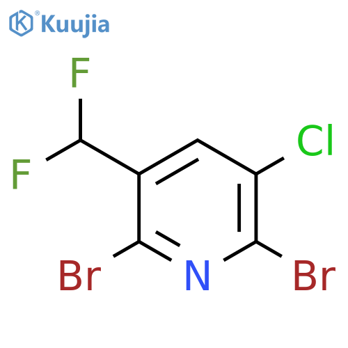3-Chloro-2,6-dibromo-5-(difluoromethyl)pyridine structure