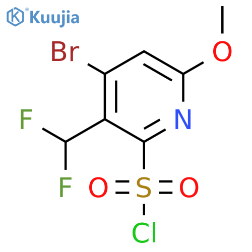 4-Bromo-3-(difluoromethyl)-6-methoxypyridine-2-sulfonyl chloride structure