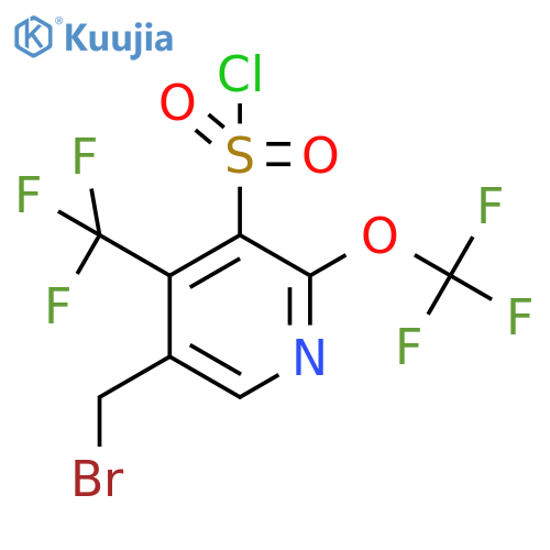 5-(Bromomethyl)-2-(trifluoromethoxy)-4-(trifluoromethyl)pyridine-3-sulfonyl chloride structure