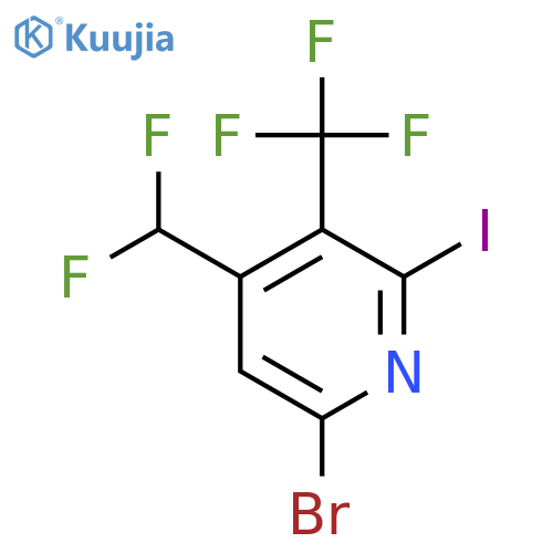 6-Bromo-4-(difluoromethyl)-2-iodo-3-(trifluoromethyl)pyridine structure