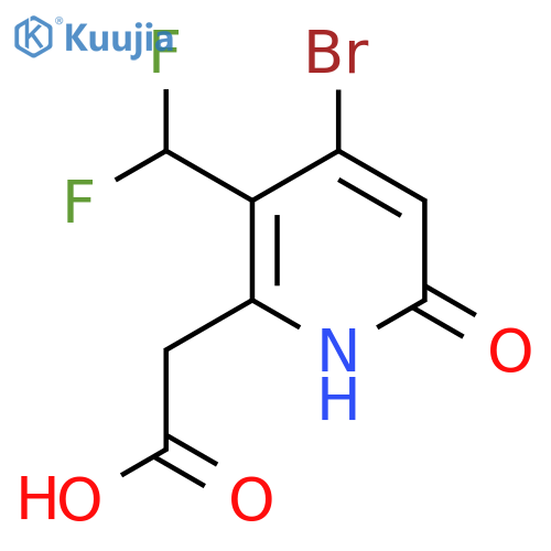 4-Bromo-3-(difluoromethyl)-6-hydroxypyridine-2-acetic acid structure