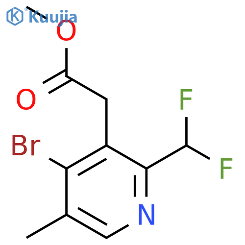 Methyl 4-bromo-2-(difluoromethyl)-5-methylpyridine-3-acetate structure