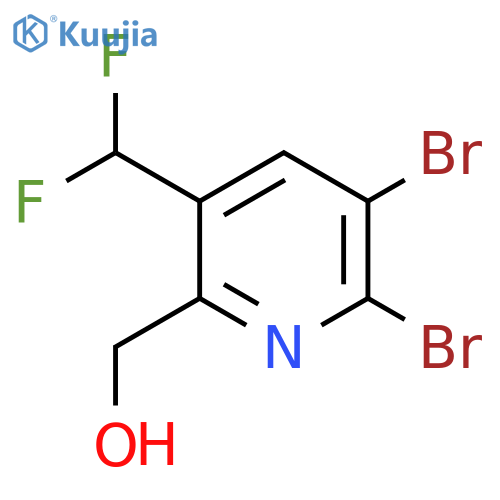 2,3-Dibromo-5-(difluoromethyl)pyridine-6-methanol structure