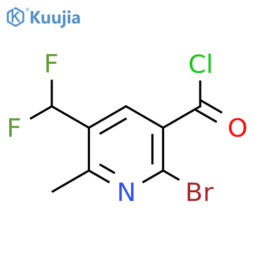 2-Bromo-5-(difluoromethyl)-6-methylpyridine-3-carbonyl chloride structure