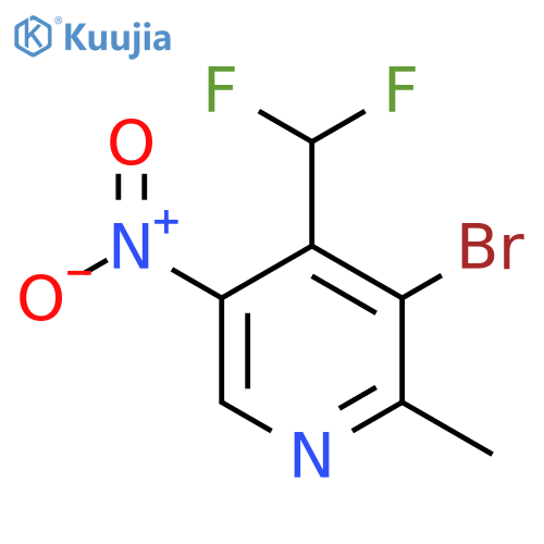 3-Bromo-4-(difluoromethyl)-2-methyl-5-nitropyridine structure