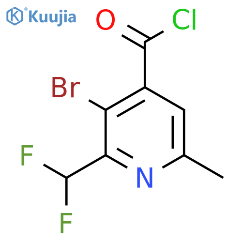3-Bromo-2-(difluoromethyl)-6-methylpyridine-4-carbonyl chloride structure