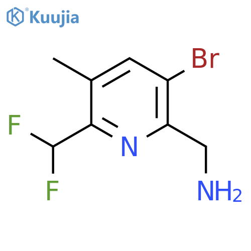 2-(Aminomethyl)-3-bromo-6-(difluoromethyl)-5-methylpyridine structure
