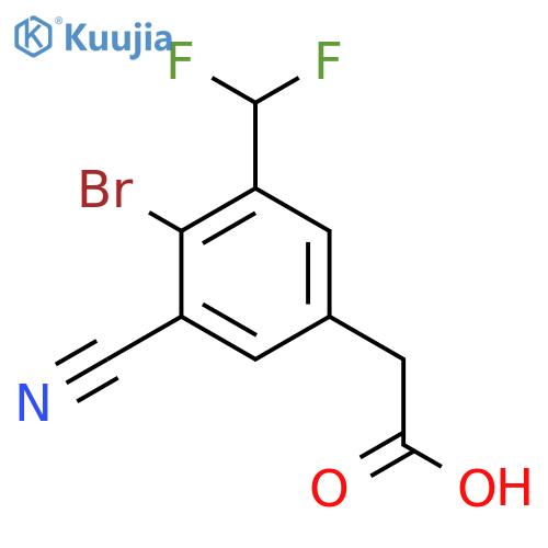4-Bromo-3-cyano-5-(difluoromethyl)phenylacetic acid structure