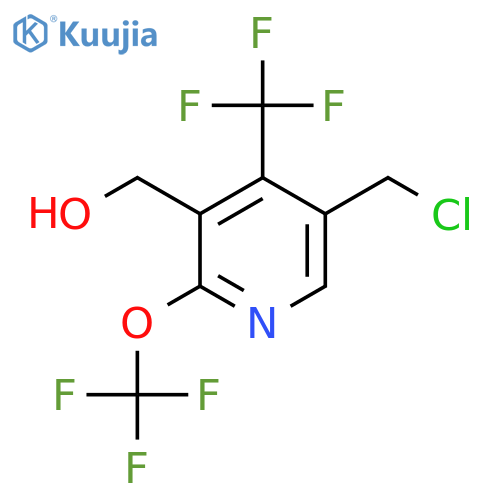 5-(Chloromethyl)-2-(trifluoromethoxy)-4-(trifluoromethyl)pyridine-3-methanol structure