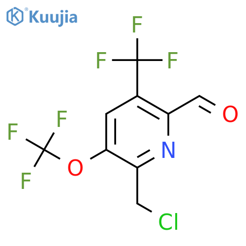 2-(Chloromethyl)-3-(trifluoromethoxy)-5-(trifluoromethyl)pyridine-6-carboxaldehyde structure