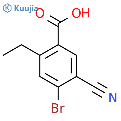 4-Bromo-5-cyano-2-ethylbenzoic acid structure