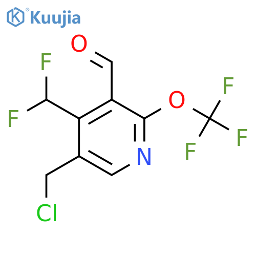 5-(Chloromethyl)-4-(difluoromethyl)-2-(trifluoromethoxy)pyridine-3-carboxaldehyde structure