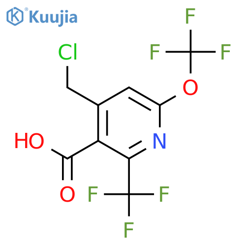 4-(Chloromethyl)-6-(trifluoromethoxy)-2-(trifluoromethyl)pyridine-3-carboxylic acid structure