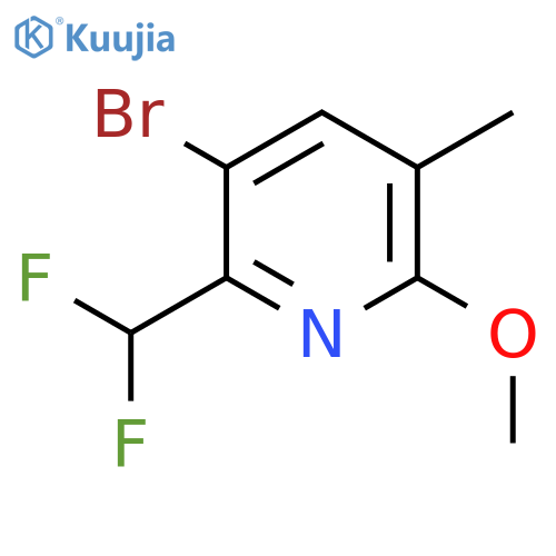 3-Bromo-2-(difluoromethyl)-6-methoxy-5-methylpyridine structure