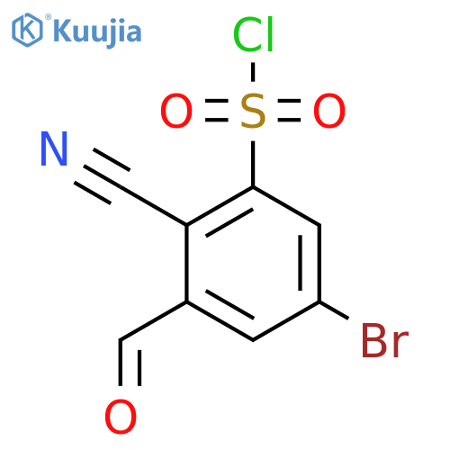 5-Bromo-2-cyano-3-formylbenzenesulfonyl chloride structure