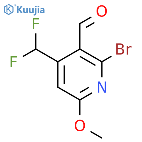 2-Bromo-4-(difluoromethyl)-6-methoxypyridine-3-carboxaldehyde structure