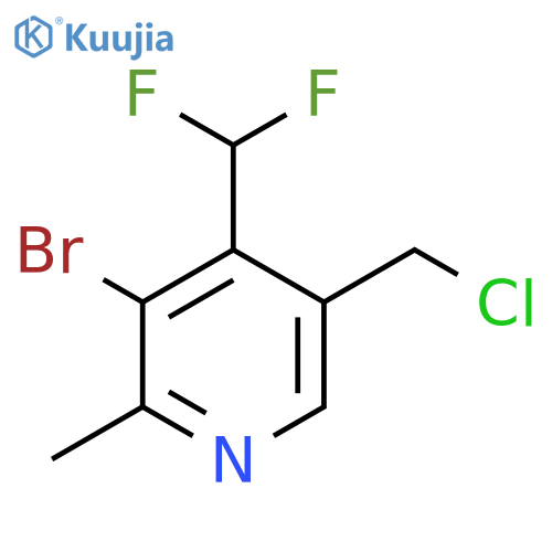 3-Bromo-5-(chloromethyl)-4-(difluoromethyl)-2-methylpyridine structure