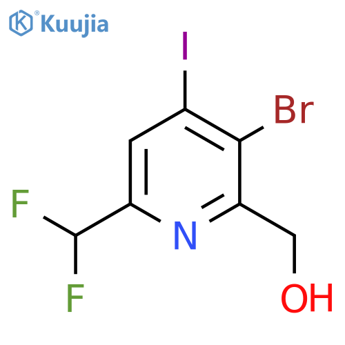 3-Bromo-6-(difluoromethyl)-4-iodopyridine-2-methanol structure