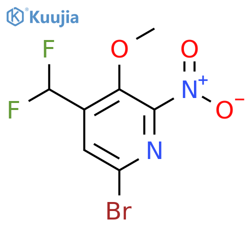 6-Bromo-4-(difluoromethyl)-3-methoxy-2-nitropyridine structure