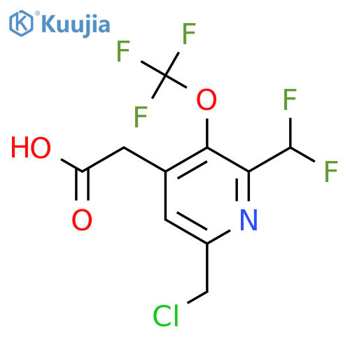 6-(Chloromethyl)-2-(difluoromethyl)-3-(trifluoromethoxy)pyridine-4-acetic acid structure