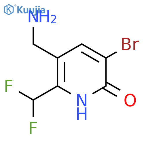 3-(Aminomethyl)-5-bromo-2-(difluoromethyl)-6-hydroxypyridine structure
