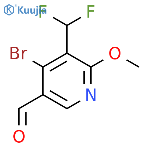 4-Bromo-3-(difluoromethyl)-2-methoxypyridine-5-carboxaldehyde structure