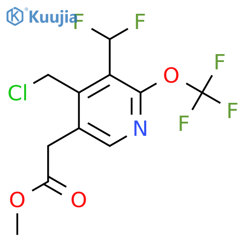 Methyl 4-(chloromethyl)-3-(difluoromethyl)-2-(trifluoromethoxy)pyridine-5-acetate structure