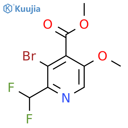 Methyl 3-bromo-2-(difluoromethyl)-5-methoxypyridine-4-carboxylate structure
