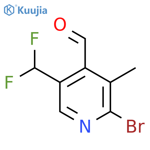 2-Bromo-5-(difluoromethyl)-3-methylpyridine-4-carboxaldehyde structure
