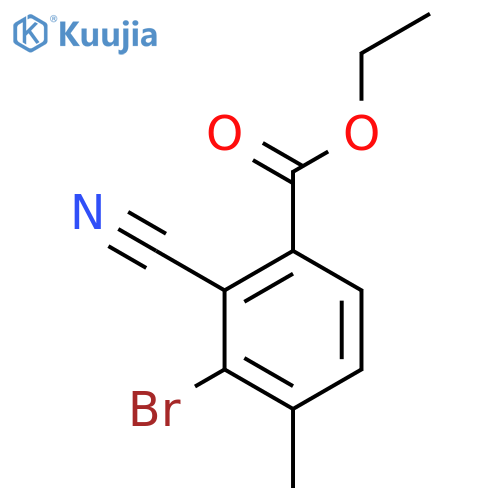 Ethyl 3-bromo-2-cyano-4-methylbenzoate structure