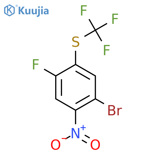1-Bromo-4-fluoro-2-nitro-5-(trifluoromethylthio)benzene structure