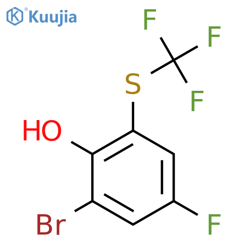 2-Bromo-4-fluoro-6-(trifluoromethylthio)phenol structure