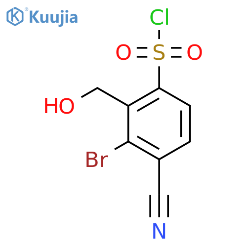 3-Bromo-2-hydroxymethyl-4-cyanobenzenesulfonyl chloride structure