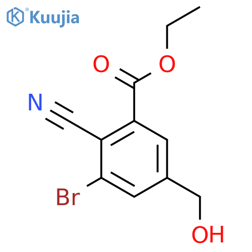 Ethyl 3-bromo-2-cyano-5-(hydroxymethyl)benzoate structure