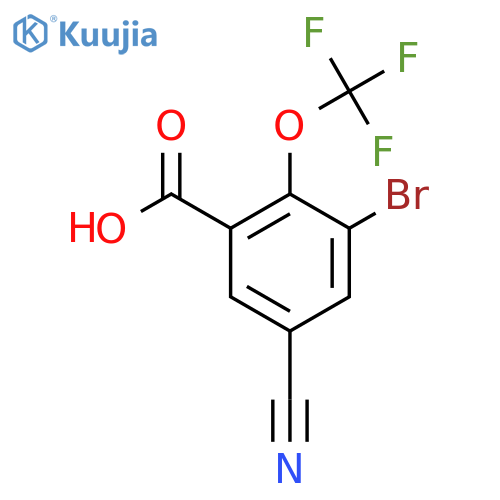 3-Bromo-5-cyano-2-(trifluoromethoxy)benzoic acid structure
