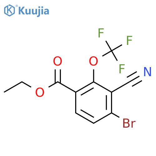 Ethyl 4-bromo-3-cyano-2-(trifluoromethoxy)benzoate structure