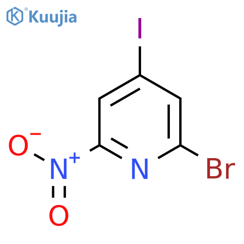 2-Bromo-4-iodo-6-nitropyridine structure