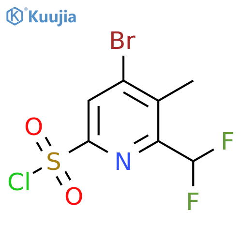 4-Bromo-2-(difluoromethyl)-3-methylpyridine-6-sulfonyl chloride structure