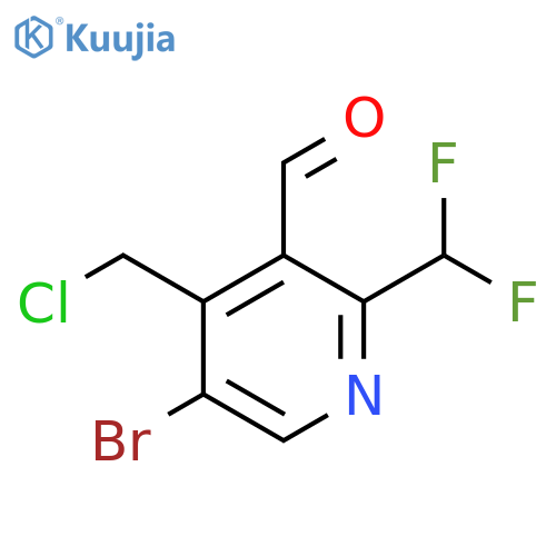 5-Bromo-4-(chloromethyl)-2-(difluoromethyl)pyridine-3-carboxaldehyde structure