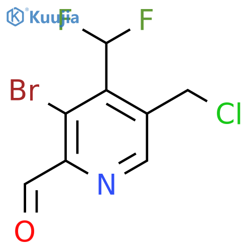 3-Bromo-5-(chloromethyl)-4-(difluoromethyl)pyridine-2-carboxaldehyde structure