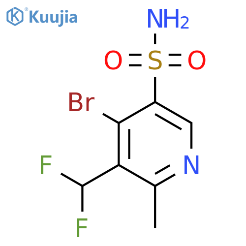 4-Bromo-3-(difluoromethyl)-2-methylpyridine-5-sulfonamide structure
