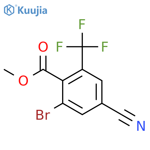 Methyl 2-bromo-4-cyano-6-(trifluoromethyl)benzoate structure