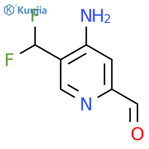 4-Amino-5-(difluoromethyl)pyridine-2-carboxaldehyde structure
