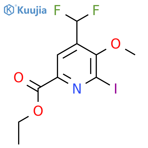 Ethyl 4-(difluoromethyl)-2-iodo-3-methoxypyridine-6-carboxylate structure