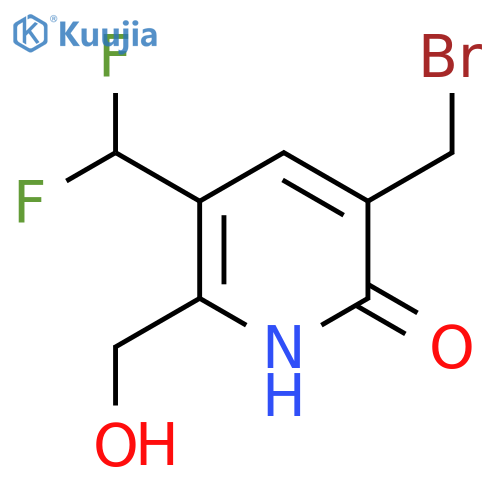 3-(Bromomethyl)-5-(difluoromethyl)-2-hydroxypyridine-6-methanol structure